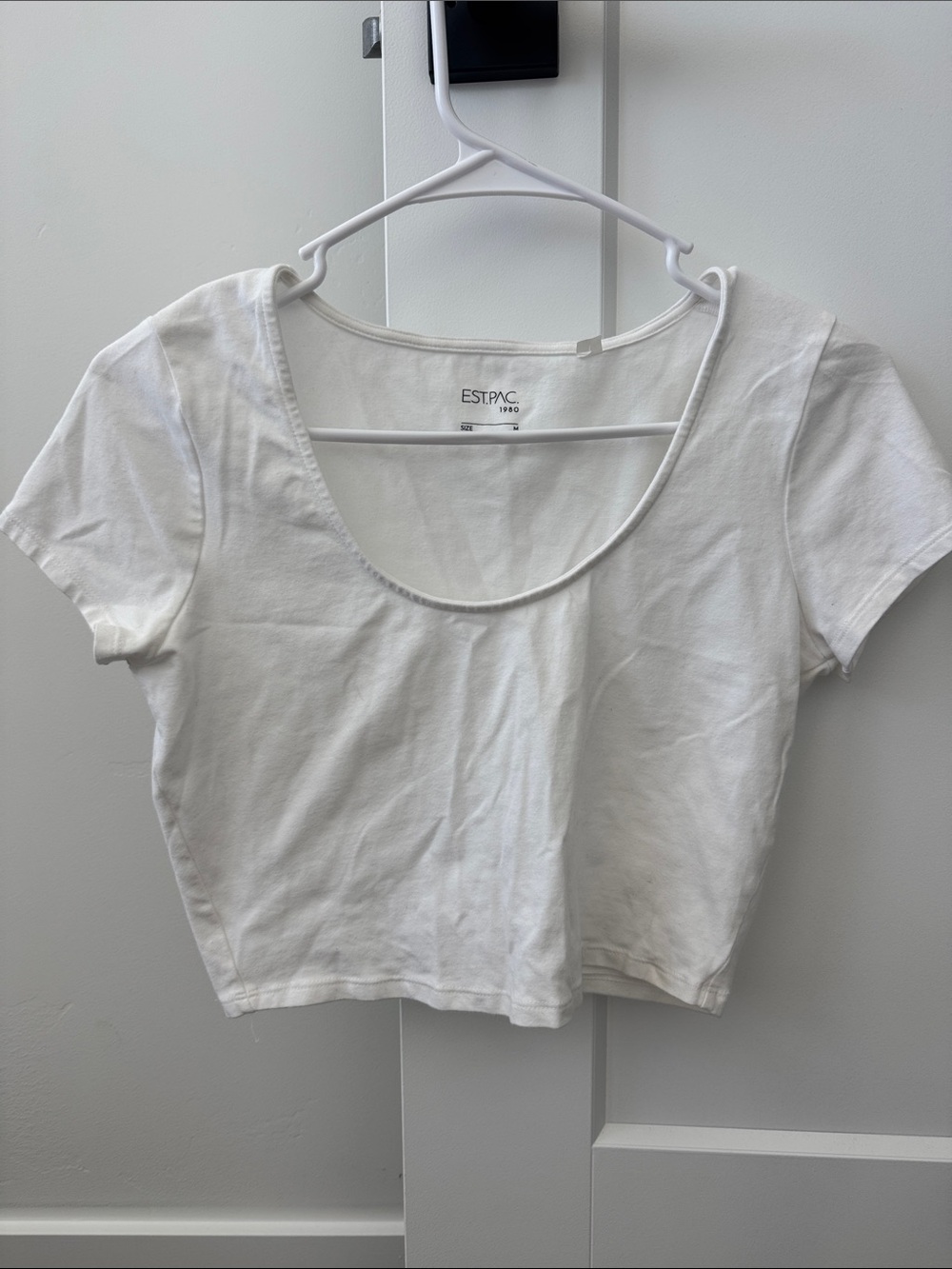 PacSun White Scoop Neck Crop Top